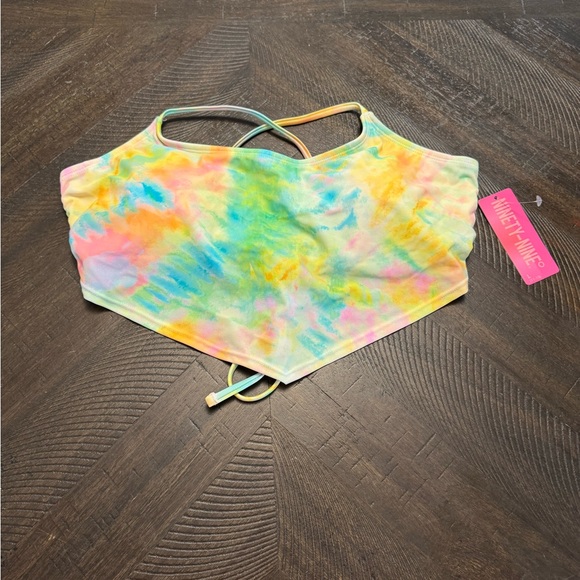 Colorful Tie-Dye Swimsuit Top size large NWT - Picture 1 of 3
